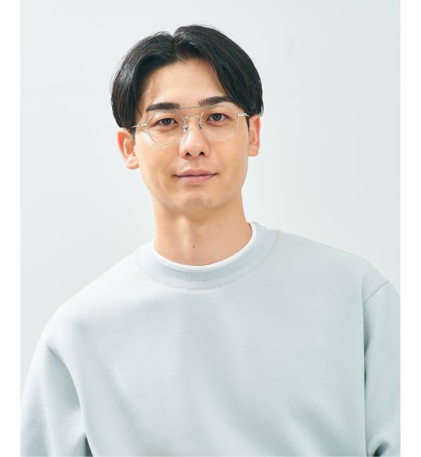  「[黒石奈央子さん ｺﾗﾎﾞ] Zoff｜Naoko Kuroishi メガネ | ツーブリッジ メタル 伊達・度付き レンズ交換券付」|メガネ|