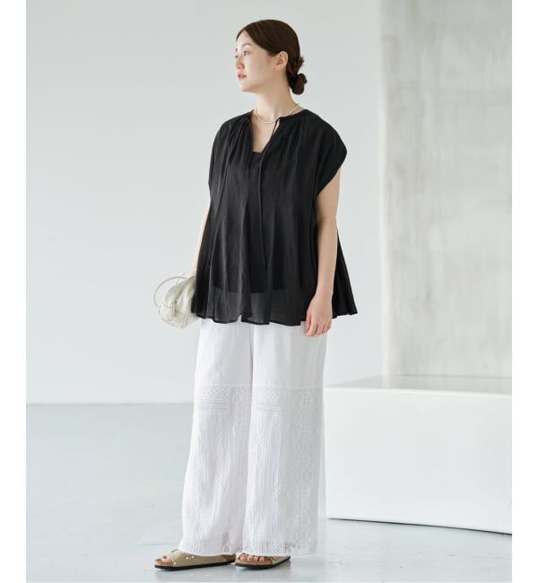 IENA「《予約》MARILYN MOON/マリリンムーン sheer cotton bl ブラウス 4263-104」|シャツ・ブラウス|