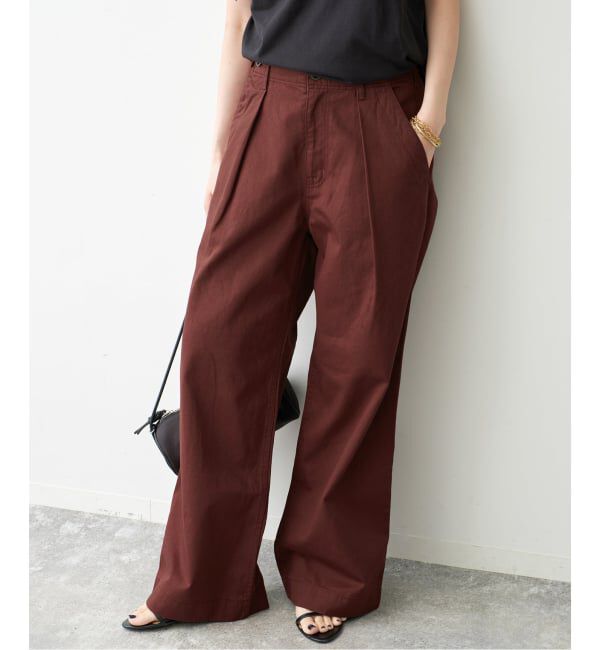 Spick and Span「《予約》ラチネバックイージーストレートパンツ」|その他|