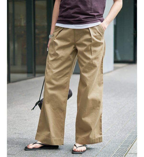 Spick and Span「《予約》ラチネバックイージーストレートパンツ」|その他|