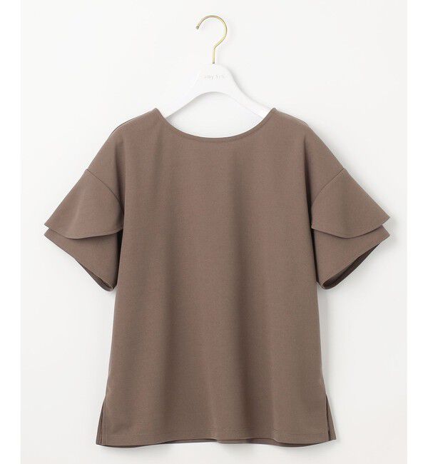 ANY SIS「【前後着用・UVケア・洗える】2WAYジョーゼットジャージーフリル カットソー」|Tシャツ・カットソー|