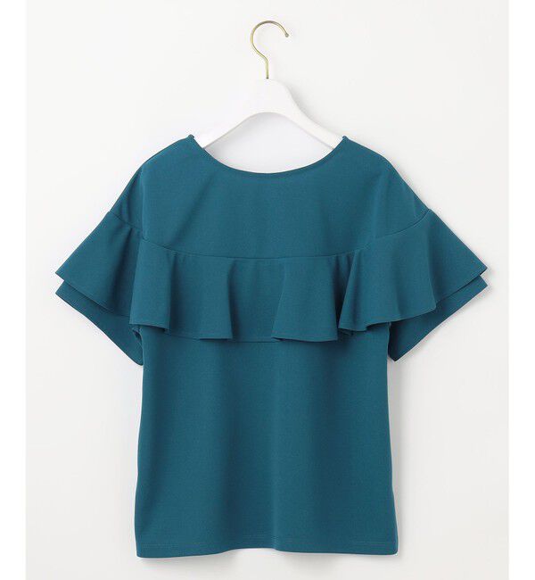ANY SIS「【前後着用・UVケア・洗える】2WAYジョーゼットジャージーフリル カットソー」|Tシャツ・カットソー|