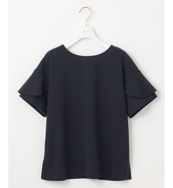 ANY SIS「【前後着用・UVケア・洗える】2WAYジョーゼットジャージーフリル カットソー」|Tシャツ・カットソー|