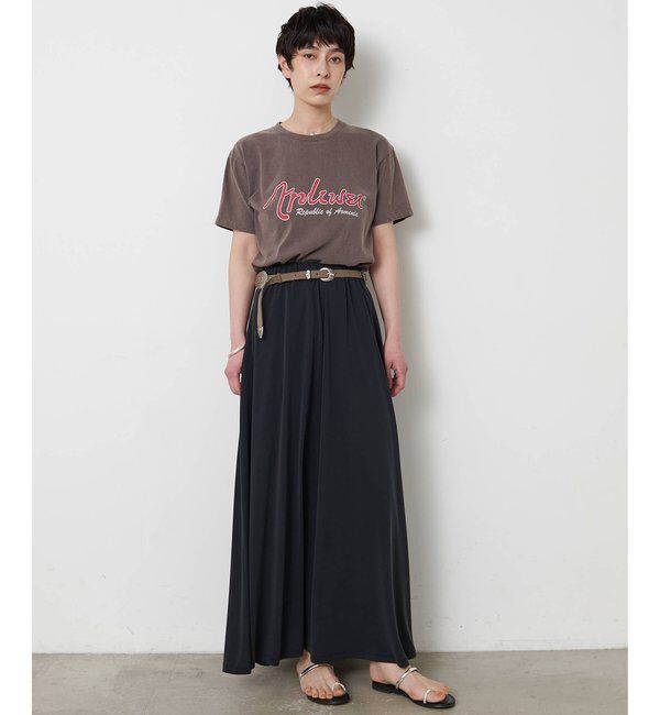  「《セットアップ対応/手洗い可》フィブリル天竺ギャザースカート」|スカート|