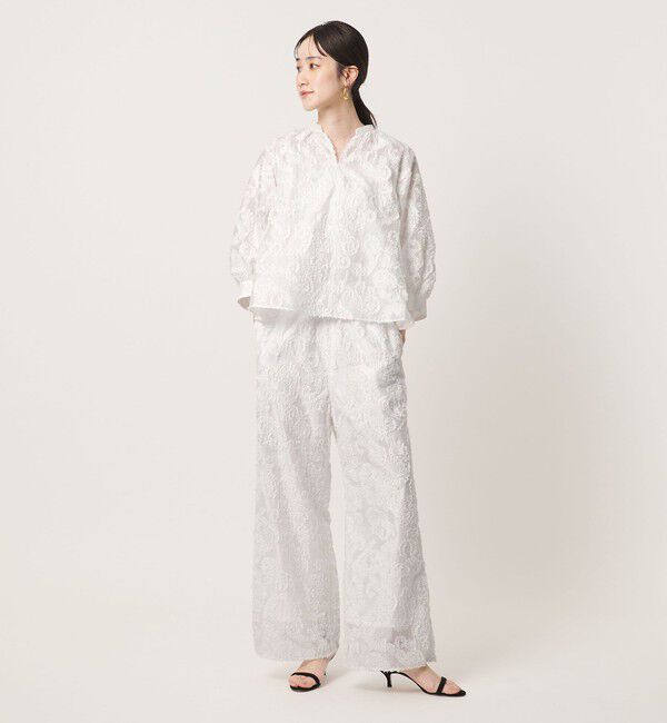 UNITED ARROWS「ラメ カット ジャガード ブラウス ‐ウォッシャブル‐」|シャツ・ブラウス|