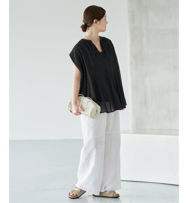 IENA「《予約》MARILYN MOON/マリリンムーン sheer cotton bl ブラウス 4263-104」|シャツ・ブラウス|