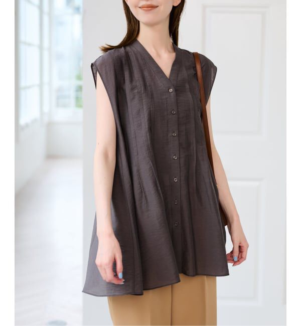 U by SPICK&SPAN「Vネックチュニックワンピース」|ワンピース|