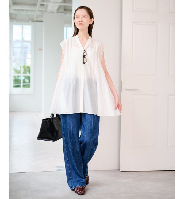 U by SPICK&SPAN「Vネックチュニックワンピース」|ワンピース|