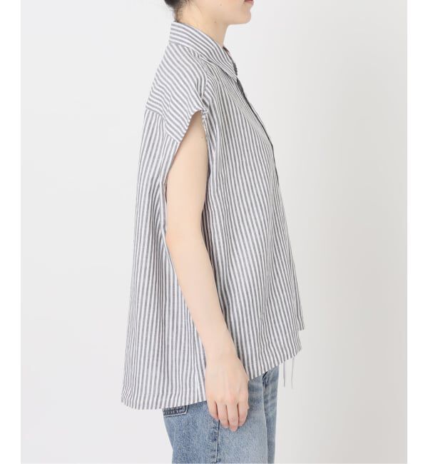 Spick and Span「ストライプフレンチヘムギャザーシャツ」|シャツ・ブラウス|