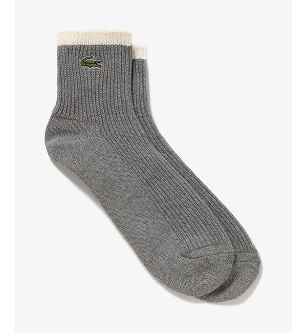 LACOSTE「1&times;1リブニットクルーソックス 25-27cm」|ソックス|