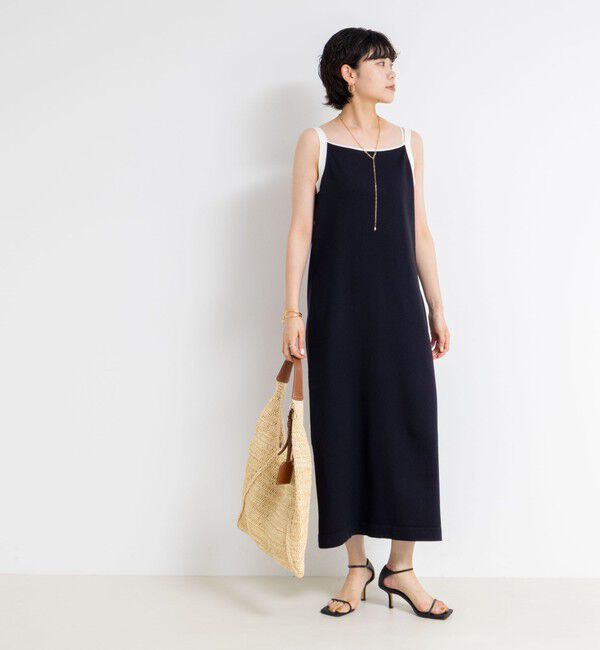 NOLLEY'S sophi「《手洗い可能》配色ニットロングキャミワンピース」|ワンピース|