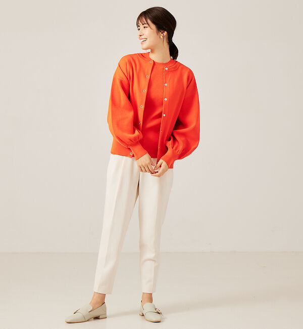abahouse mavie「ポリエステル5分袖リブプルオーバー」|Tシャツ・カットソー|