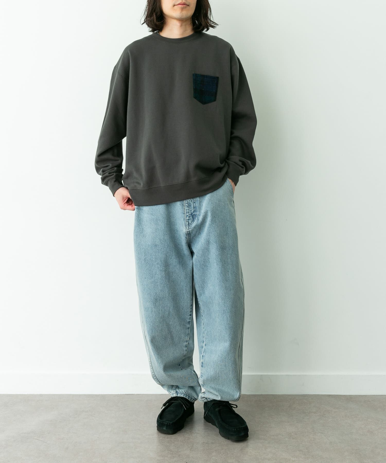 Sonny Label 「HARRIS TWEEDポケットスウェットプルオーバー」|スウェット・ジャージ|