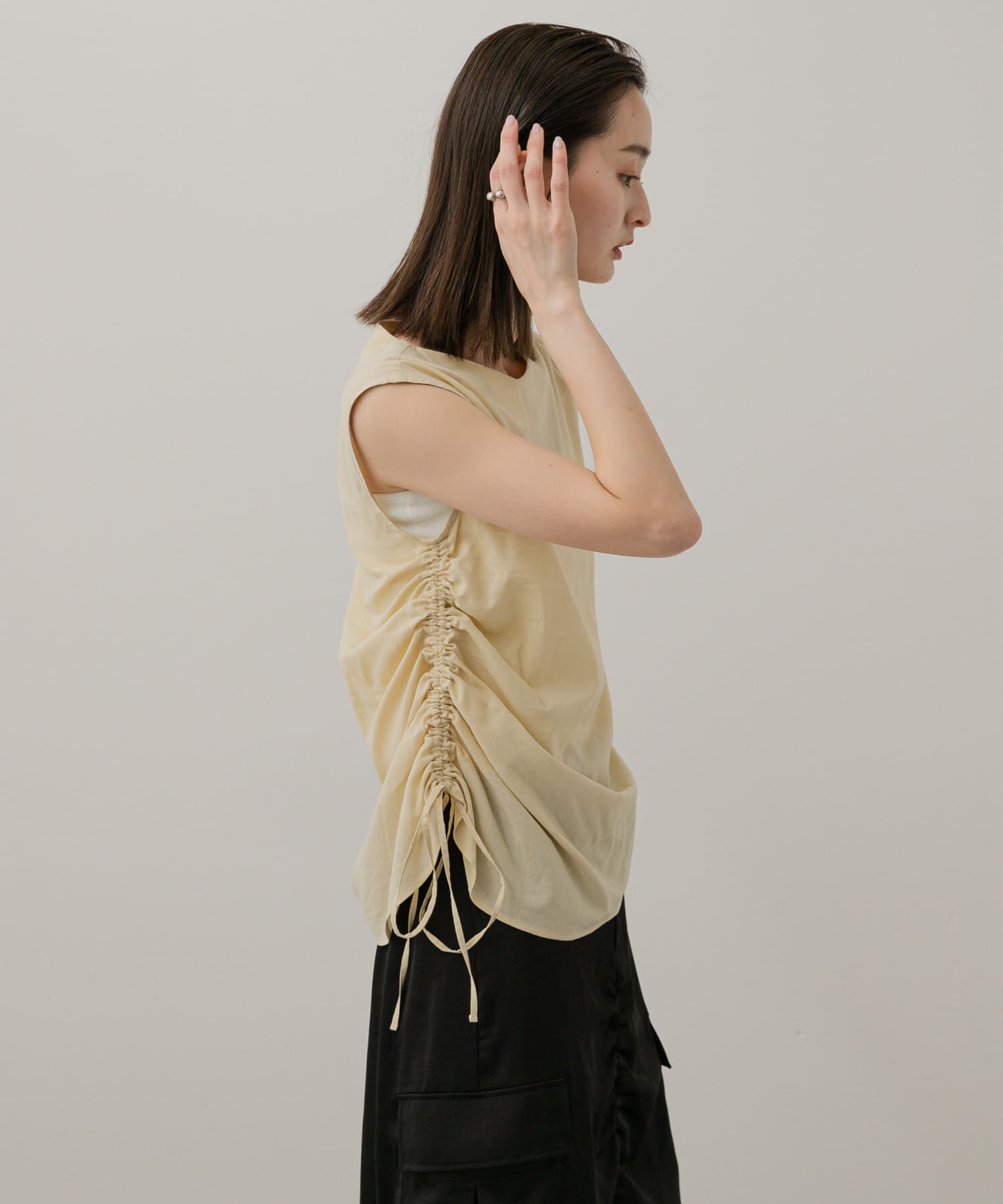 SENSE OF PLACE by URBAN RESEARCH「アシンメトリーシャーリングトップ」|シャツ・ブラウス|