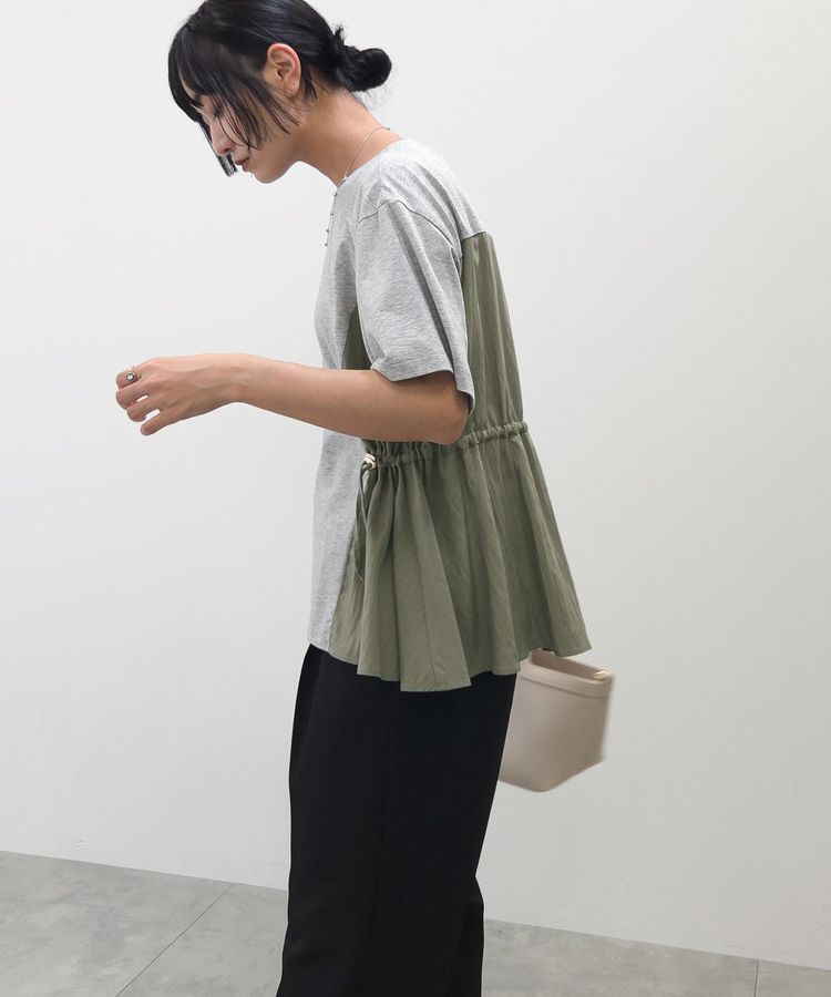Green Parks「異素材ドッキングプルオーバー」|Tシャツ・カットソー|
