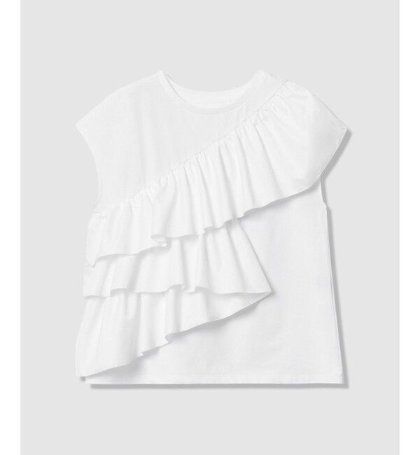 LOULOU WILLOUGHBY「スパイラルフリルＴシャツ」|Tシャツ・カットソー|