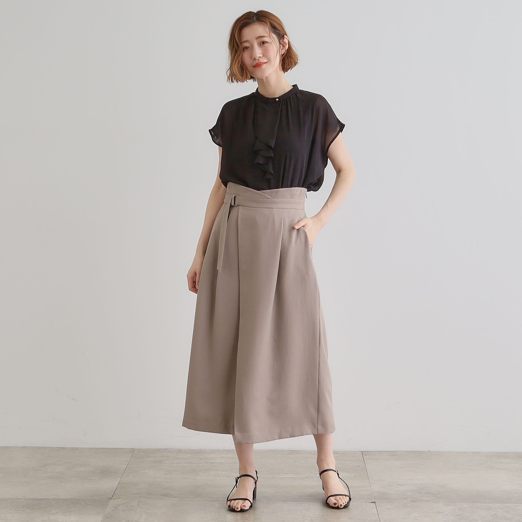 grove「フロントラッフルフリルブラウス」|シャツ・ブラウス|