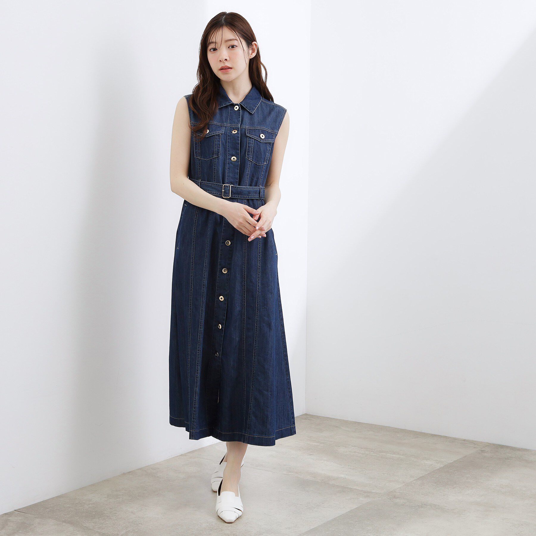 grove「大人気！デニムフレアワンピース」|ワンピース|