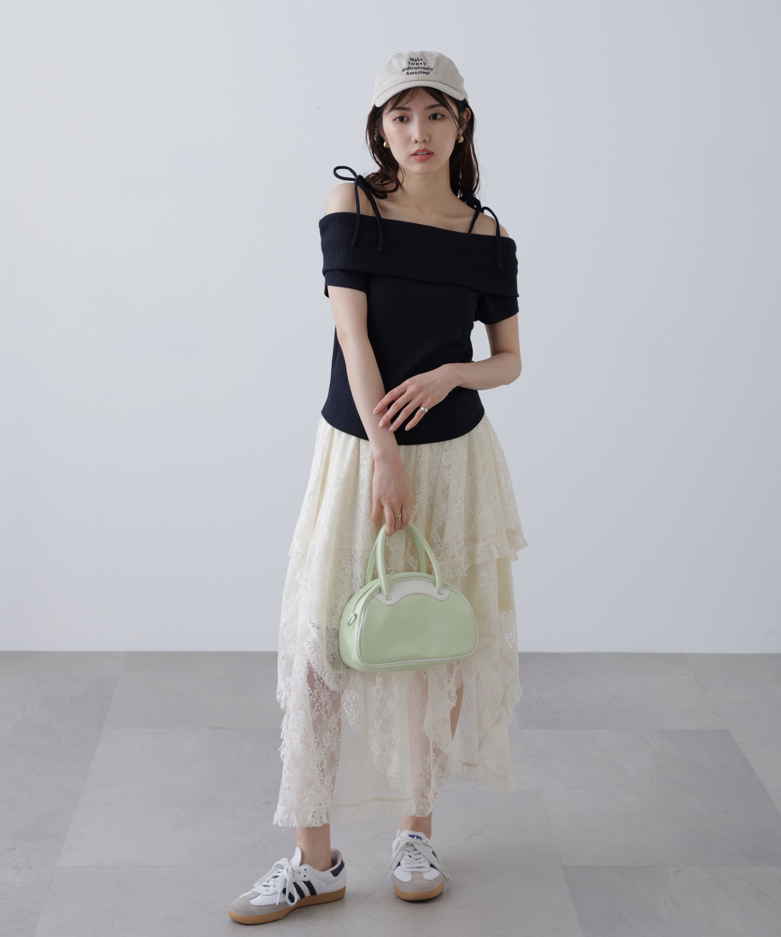 「肩リボンオフショルカットソー」|Tシャツ・カットソー|