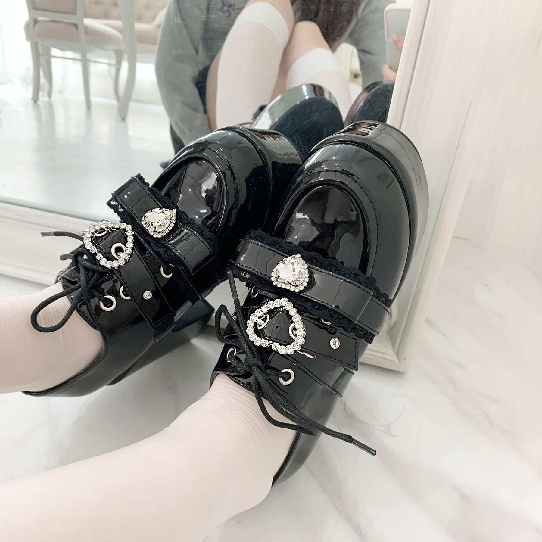 csT&P「夢見る厚底キラキラハート付きパンプス」|パンプス|