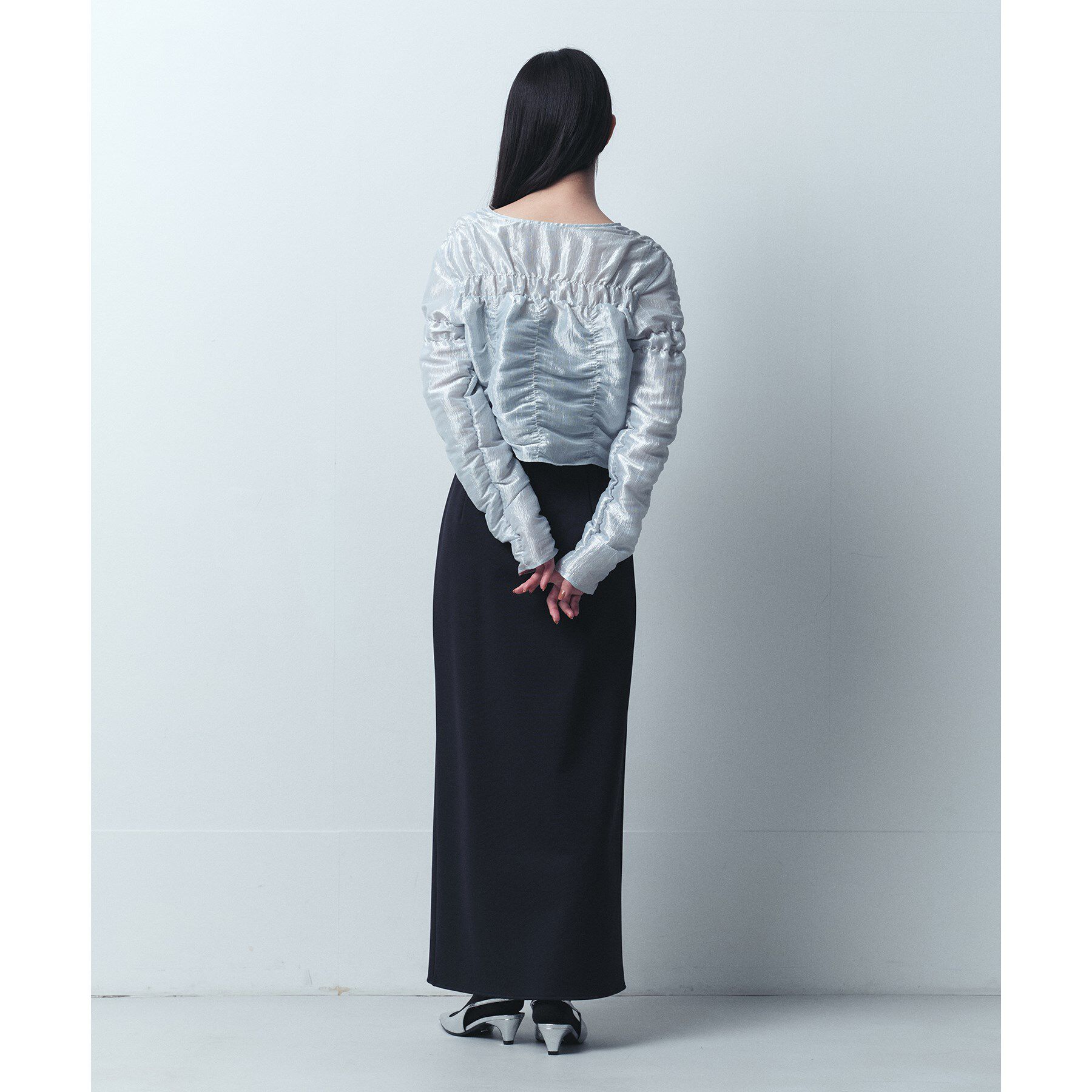 CODE A「gathered shiny blouse」|シャツ・ブラウス|