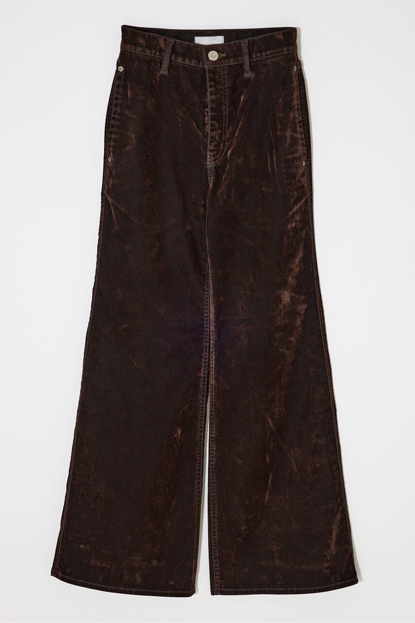 MOUSSY「VELVET LONG LEG フレア」|デニム|