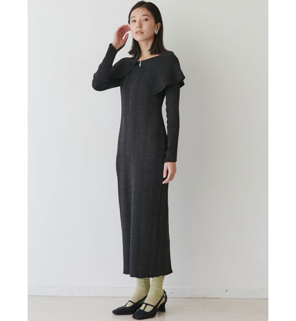 LAGUNAMOON「ビッグカラーフロントZIPワンピース」|ワンピース|
