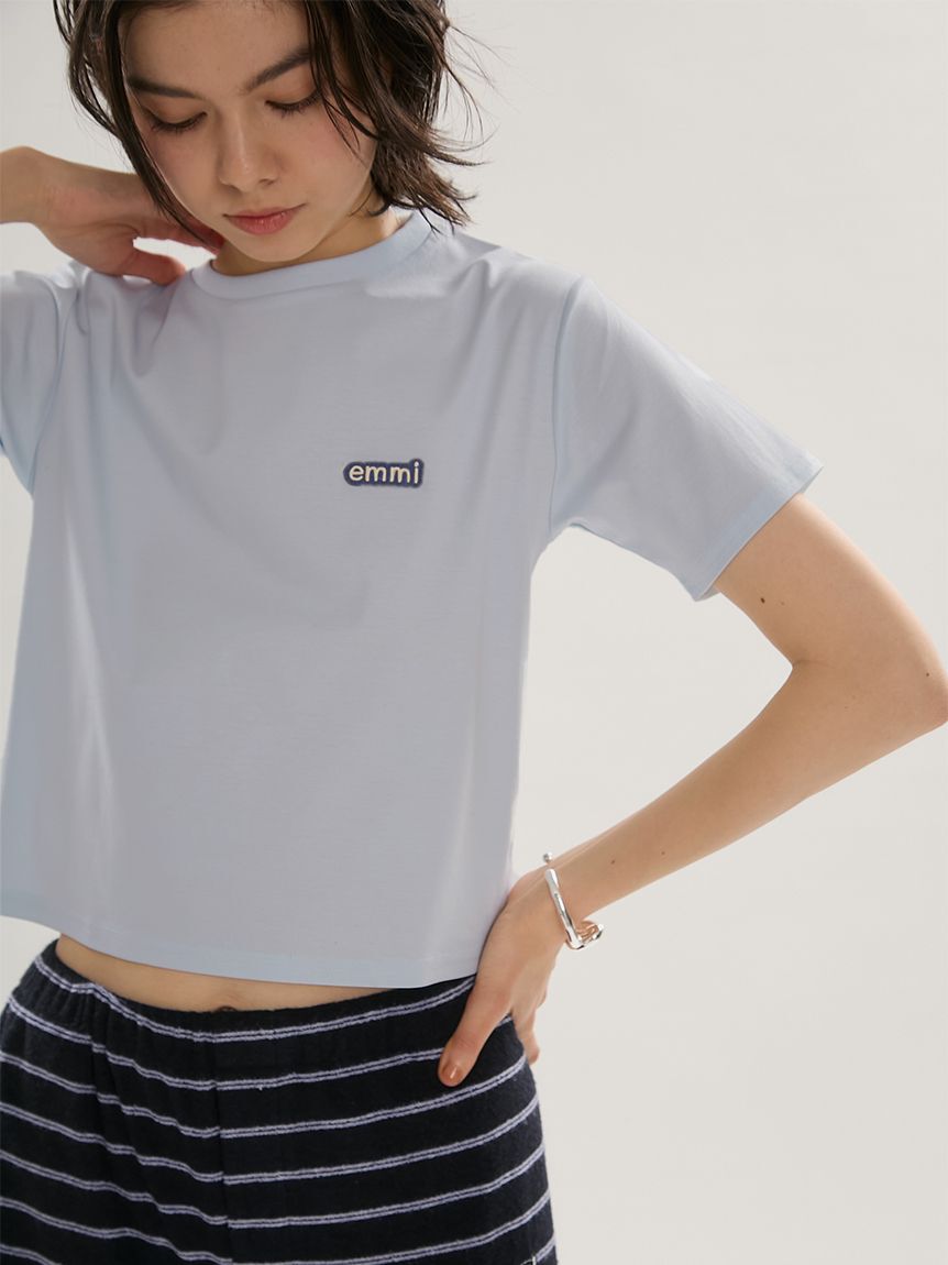 emmi atelier「emmiロゴコンパクトTシャツ」|Tシャツ・カットソー|LBLU