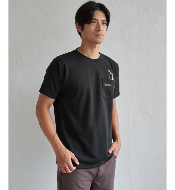 ikka「冷感ポンチメガネ刺繍ポケT」|Tシャツ・カットソー|
