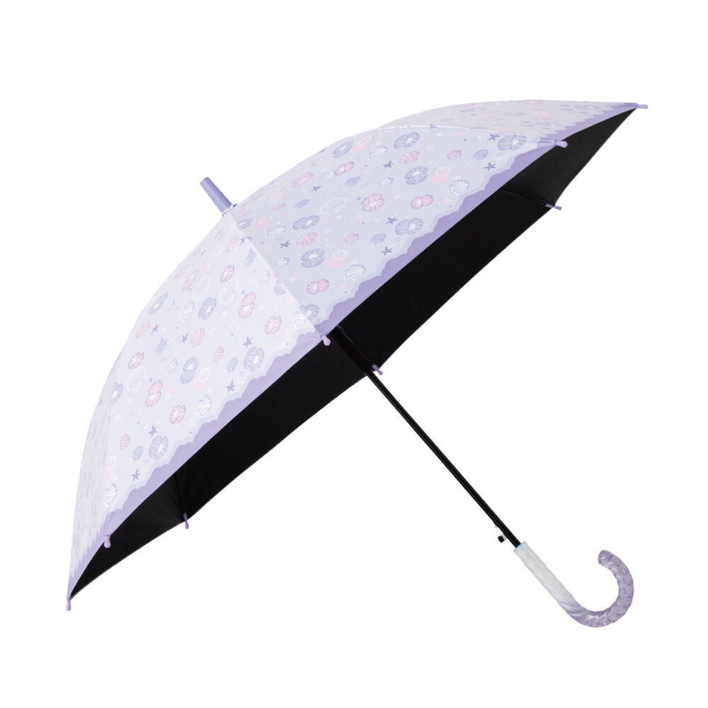 BACKYARD FAMILY「傘 55cm 女の子 小学生 通販 長傘 ジャンプ傘 キッズ 晴雨兼用傘 雨傘 日傘 通学 登下校」|傘|パープル1