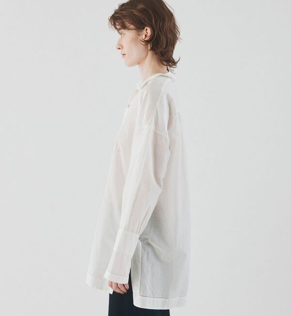GALERIE VIE「ドロンワーク スタンドカラーシャツ」|シャツ・ブラウス|