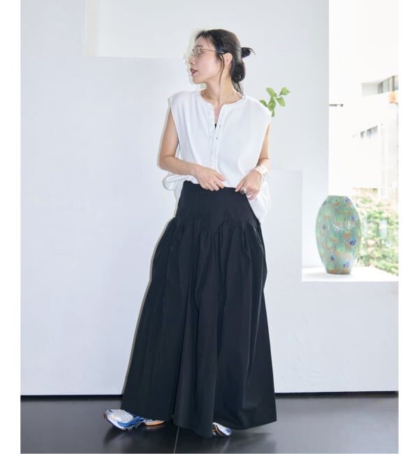  「MARGE COTTON CORSET DETAIL GATHERED SKIRT 1012-0105-033：スカート」|スカート|