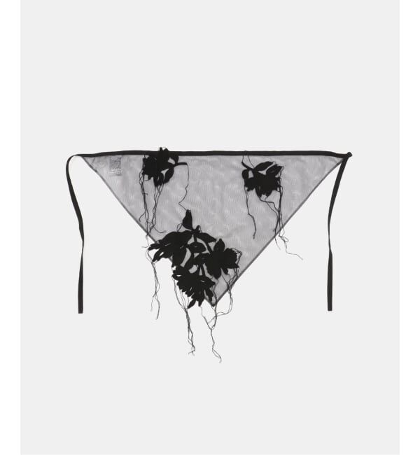  「MARGE FRAYED EMBROIDERY SCARF 1012-0108-035：スカーフ」|バンダナ・スカーフ|