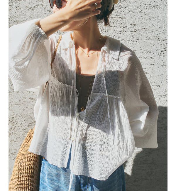 Plage「Crepe BOHO ブラウス」|シャツ・ブラウス|ホワイト