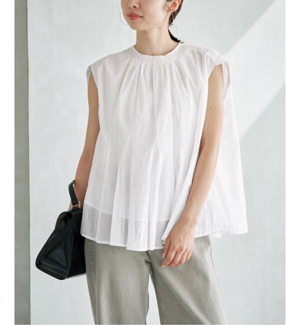 IENA「《予約》MARILYN MOON/マリリンムーン sheer cotton bl ブラウス 4263-104」|シャツ・ブラウス|