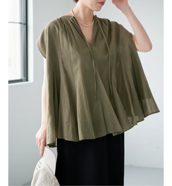 IENA「《予約》MARILYN MOON/マリリンムーン sheer cotton bl ブラウス 4263-104」|シャツ・ブラウス|