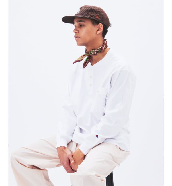 JOURNAL STANDARD「CHAMPION / チャンピオン for JS 長袖 ヘンリーネック」|Tシャツ・カットソー|