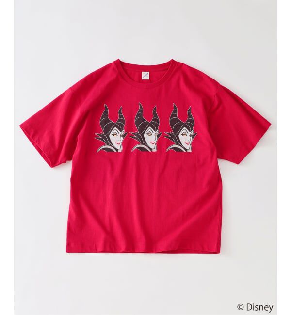 JOURNAL STANDARD relume「Disney / ディズニーヴィランズ / 別注 FANTASY A&G INC プリントＴシャツ」|Tシャツ・カットソー|レッド