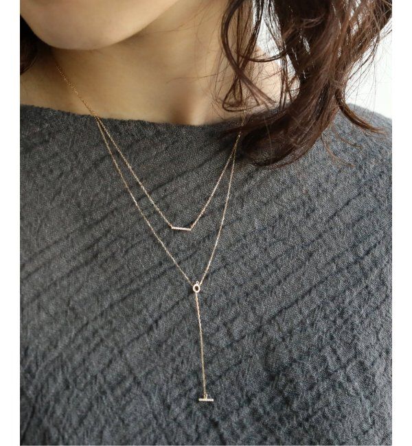 Lilas by Spick&Span「※ダイヤ10ミリバーネックレス K10」|ネックレス|