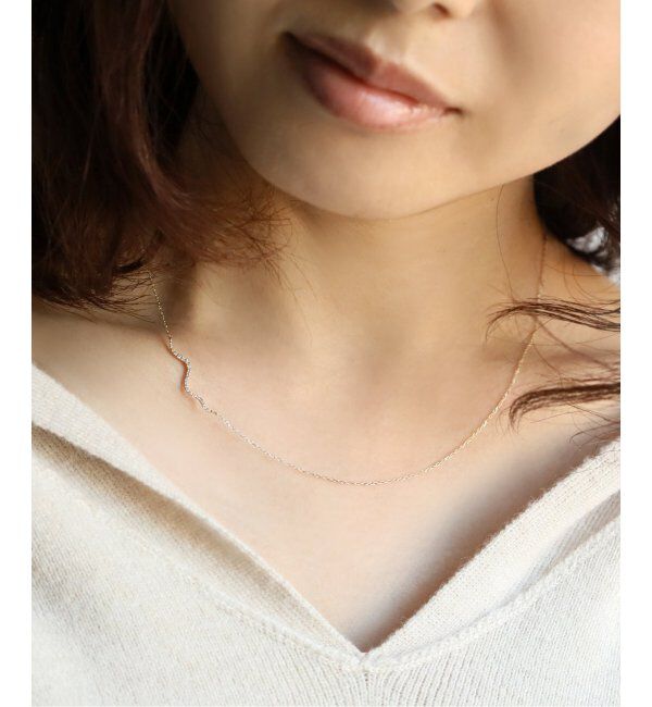 Lilas by Spick&Span「ビーチダイヤネックレス K10」|ネックレス|