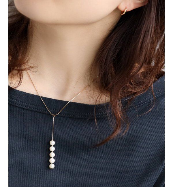 Lilas by Spick&Span「5ピースパールラインチェーンチャーム K10」|その他|