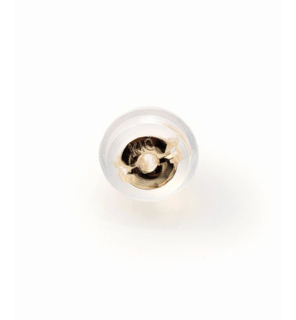 Lilas by Spick&Span「オニキスピラミッドモチーフチェーンピアス K10（両耳）」|ピアス|