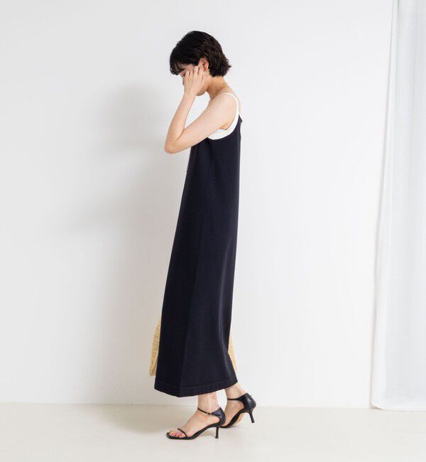 NOLLEY'S sophi「《手洗い可能》配色ニットロングキャミワンピース」|ワンピース|