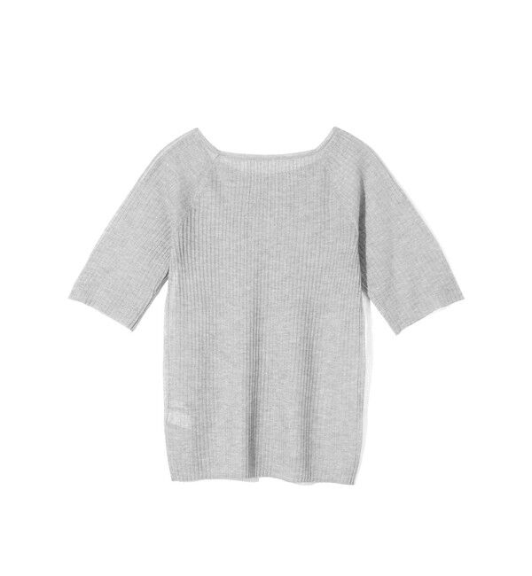 MIDIUMISOLID「MIDIUMISOLID for Ladies リブスクエアラウンドネックプルオーバー」|ニット・セーター|