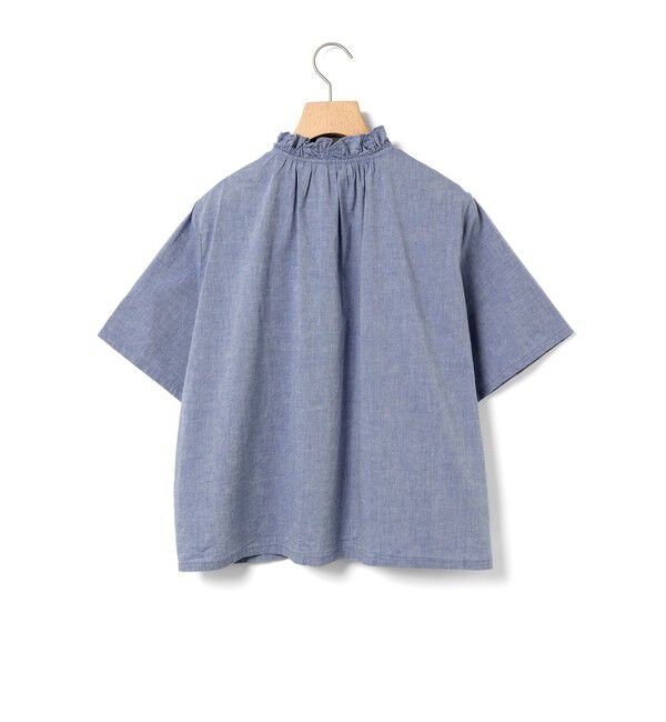 MidiUmi「MidiUmi シャンブレーフリルシャツ」|シャツ・ブラウス|