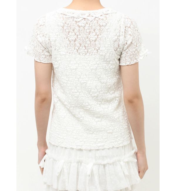 merry jenny「ribbon lace tee」|Tシャツ・カットソー|