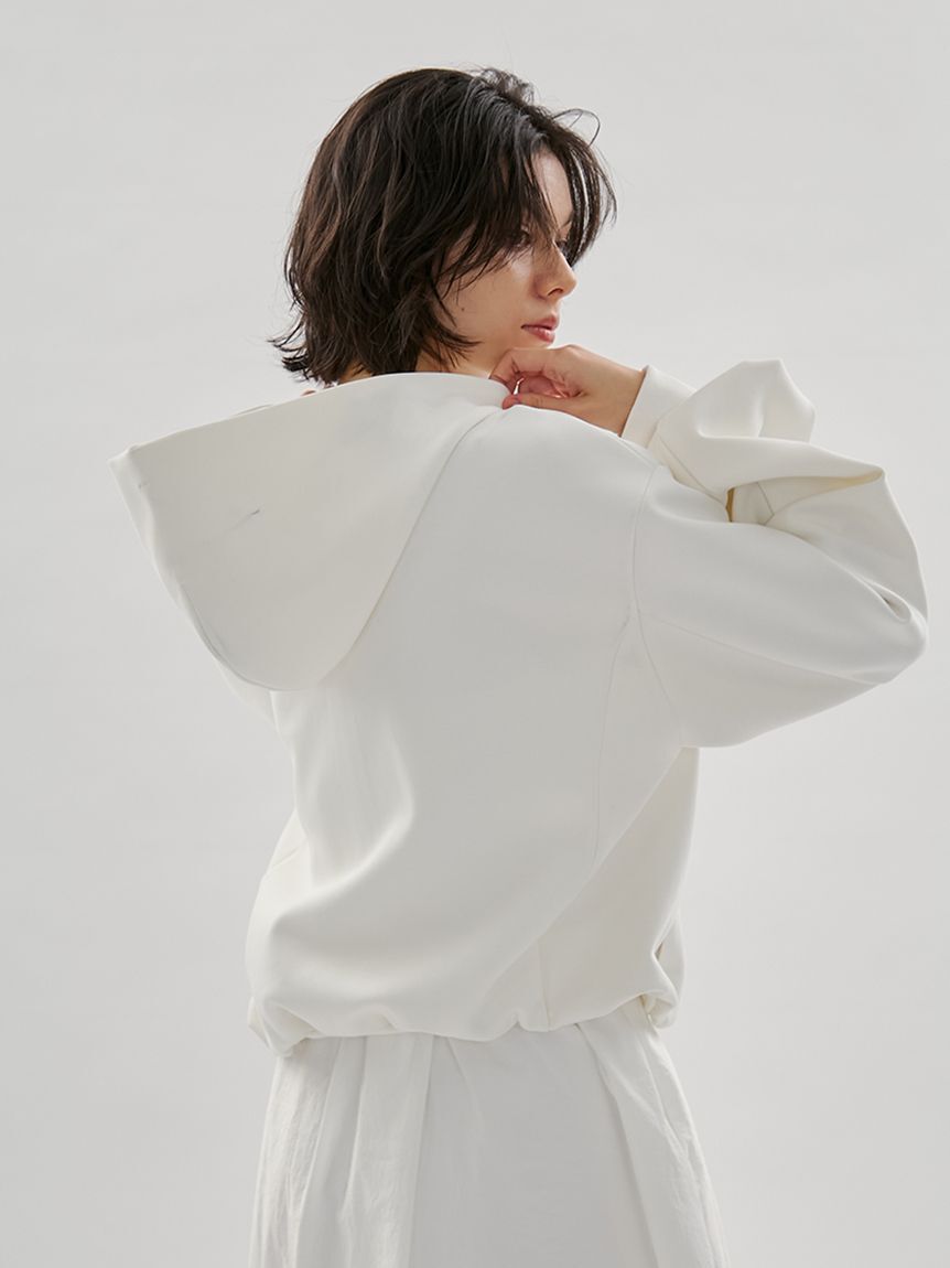 emmi atelier「eco emmiロゴジップアップフーディー/UVカット」|スウェット・ジャージ|