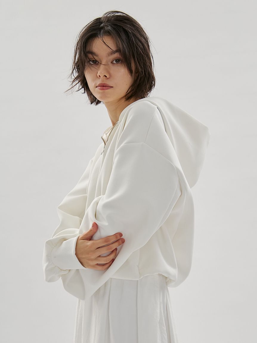 emmi atelier「eco emmiロゴジップアップフーディー/UVカット」|スウェット・ジャージ|