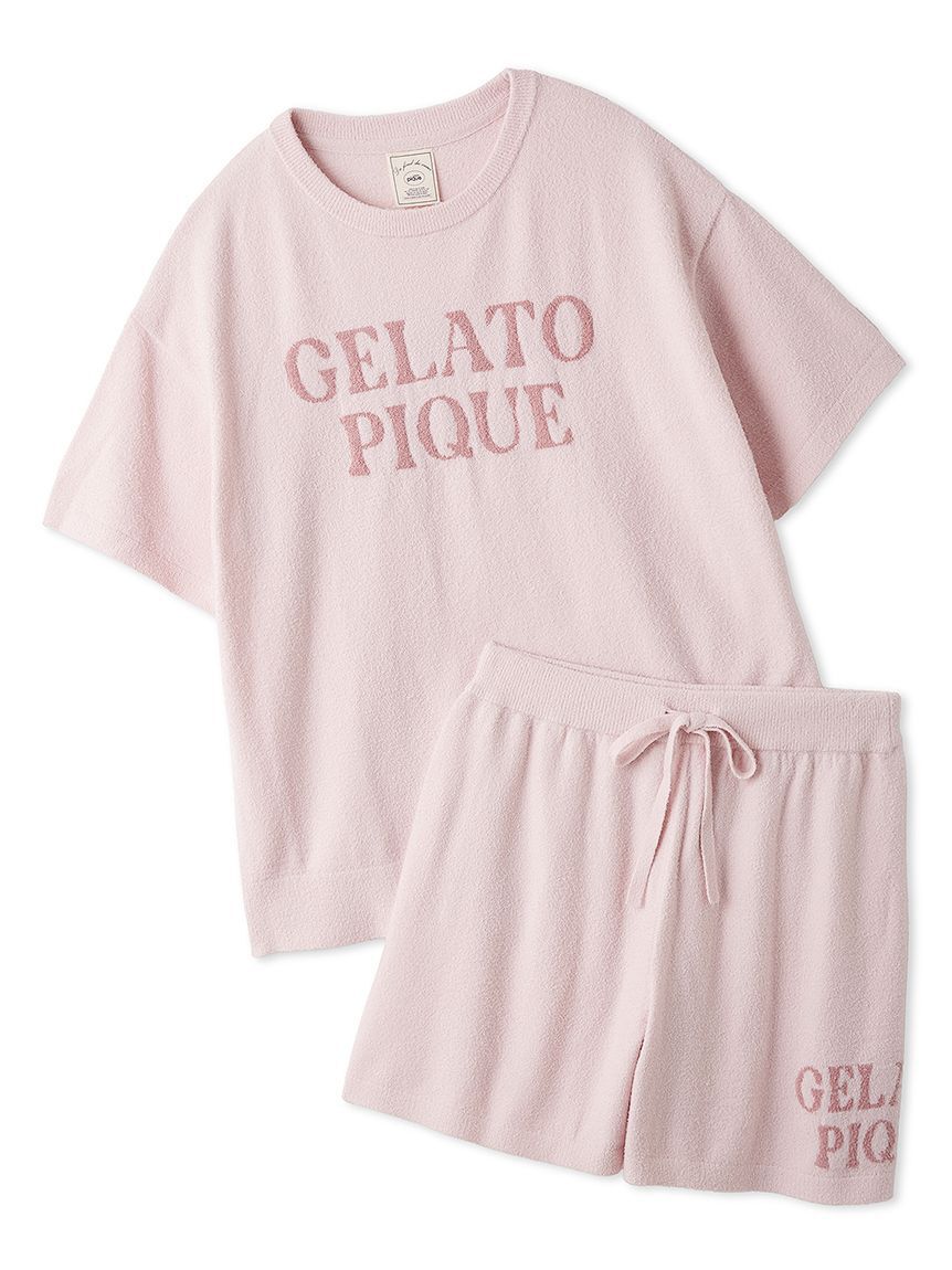 gelato pique「スムーズィーロゴジャガードプルオーバー&ショートパンツセット」|ルームウェア|