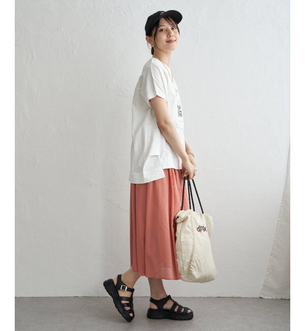 ikka「【接触冷感】ロゴフォトチュニックTシャツ」|その他|
